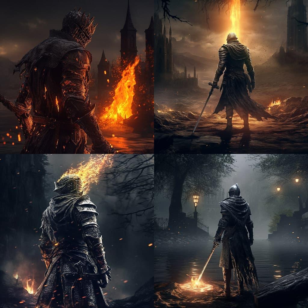 Dark Souls style, Midjourney V5.1, render 1 of 4