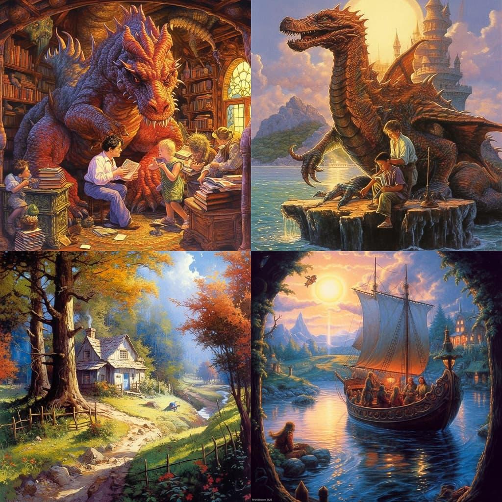 Darrell K. Sweet style, Midjourney V5.1, render 1 of 4