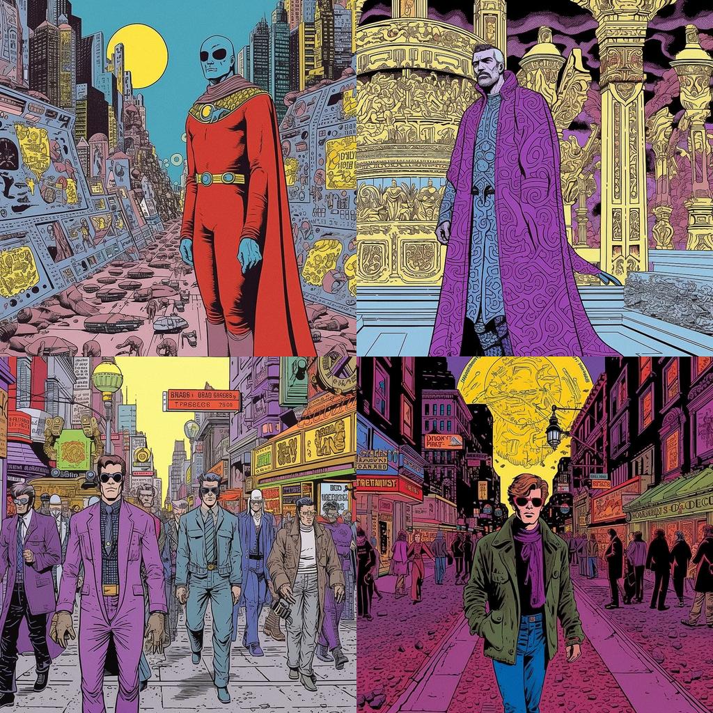Dave Gibbons style, Midjourney V5.1, render 1 of 4