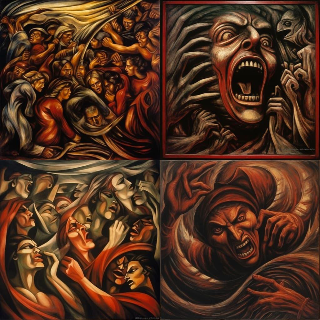 David Alfaro Siqueiros style, Midjourney V5.1, render 1 of 4