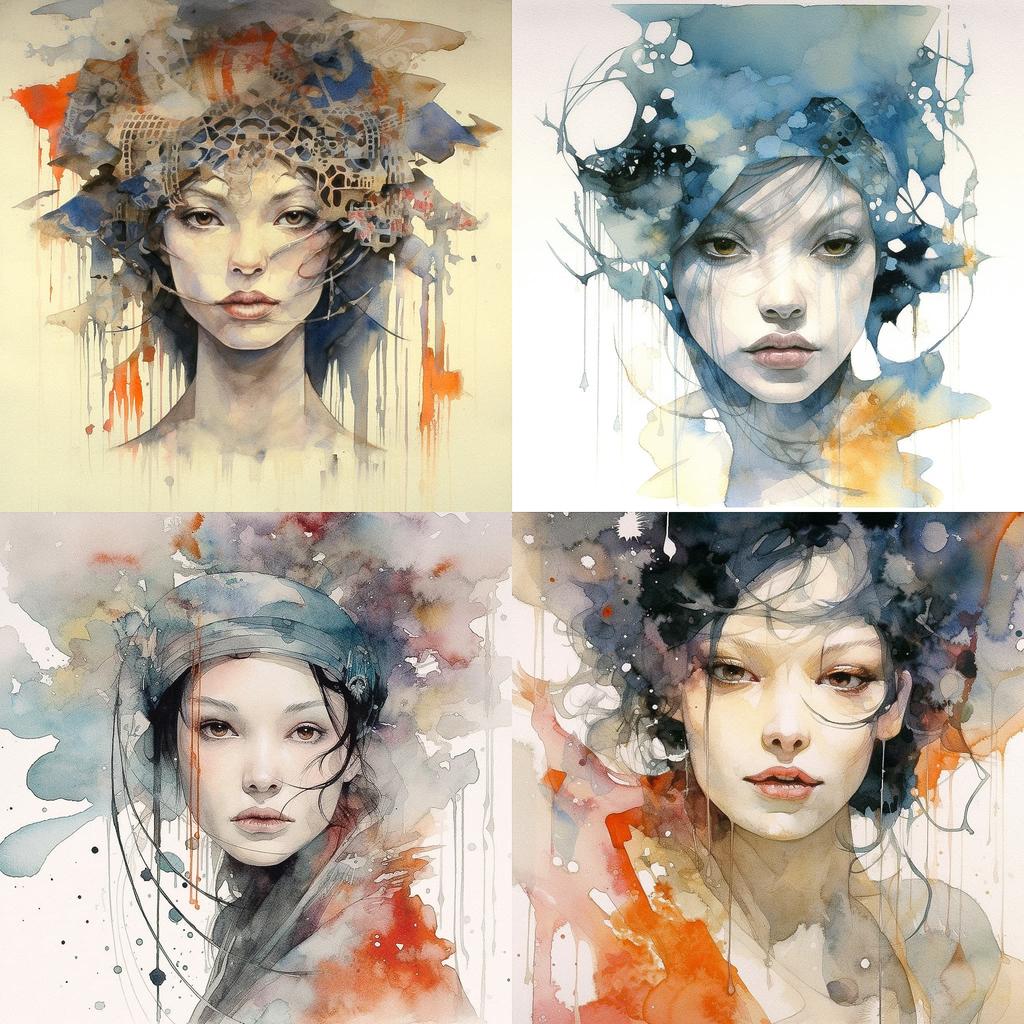 David Mack style, Midjourney V5.1, render 1 of 4