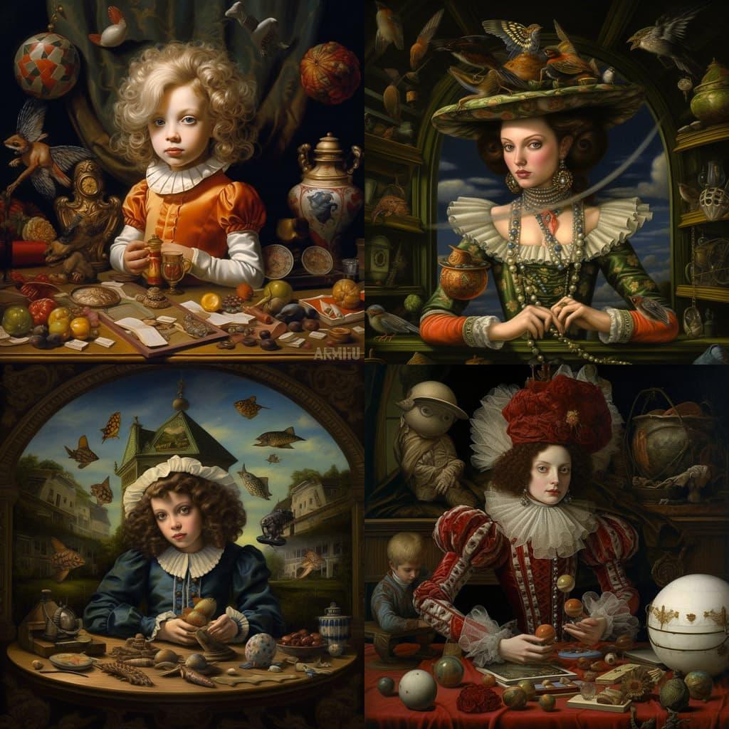 David Michael Bowers style, Midjourney V5.1, render 1 of 4