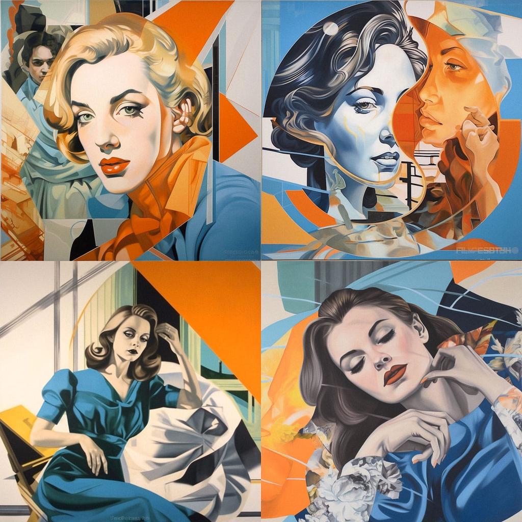 David Salle style, Midjourney V5.1, render 1 of 4