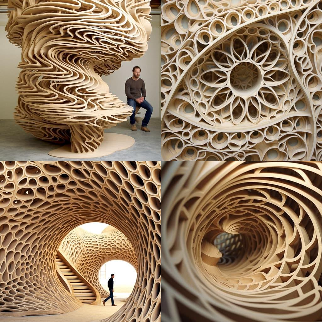 David Trubridge style, Midjourney V5.1, render 1 of 4