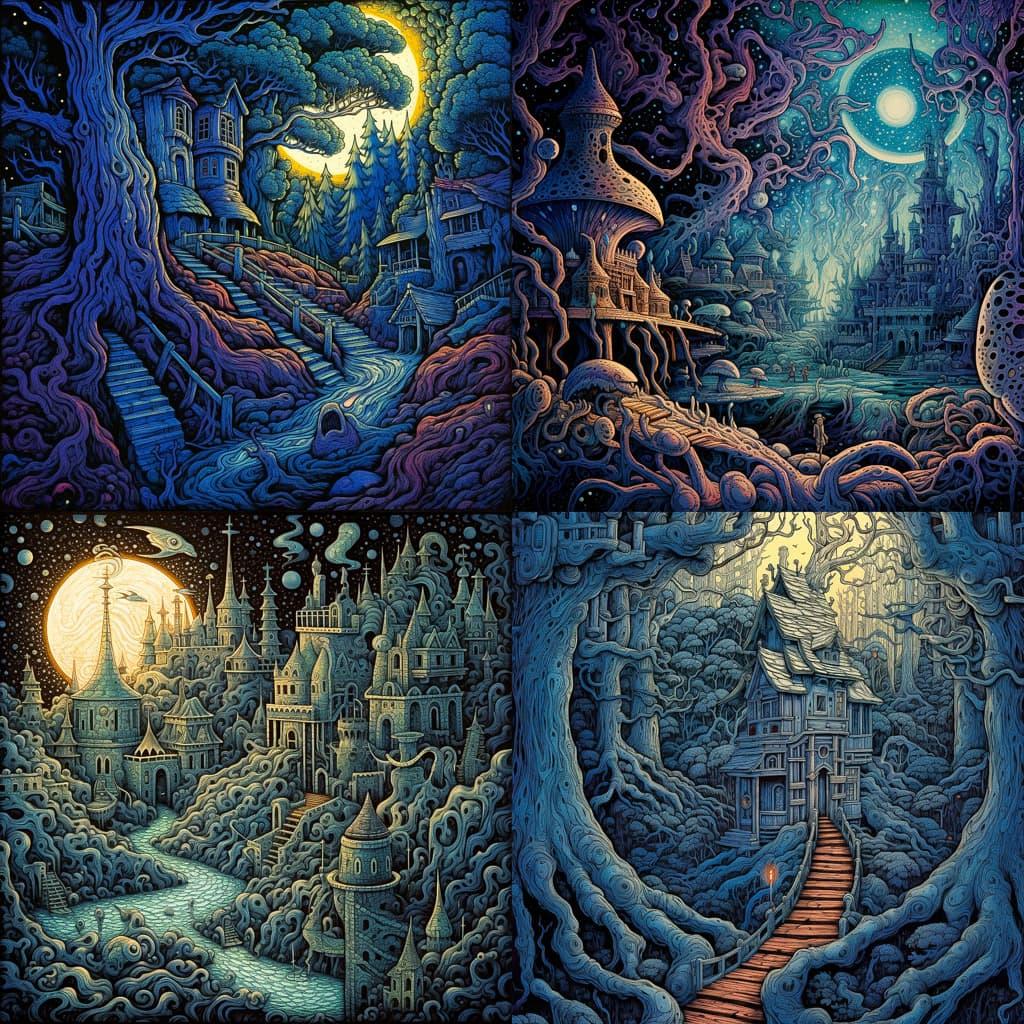 David Welker style, Midjourney V5.1, render 1 of 4