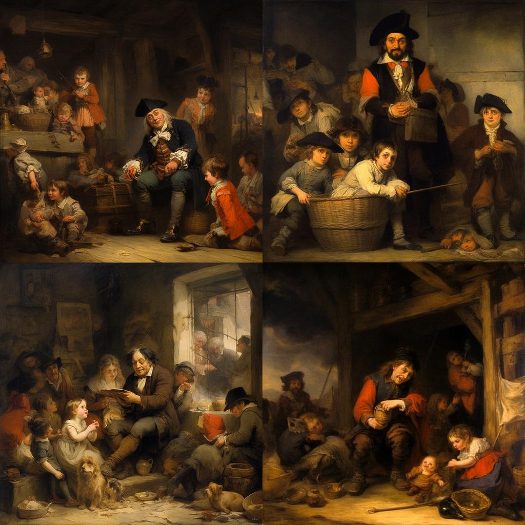 David Wilkie style, Midjourney V5.1, render 1 of 4