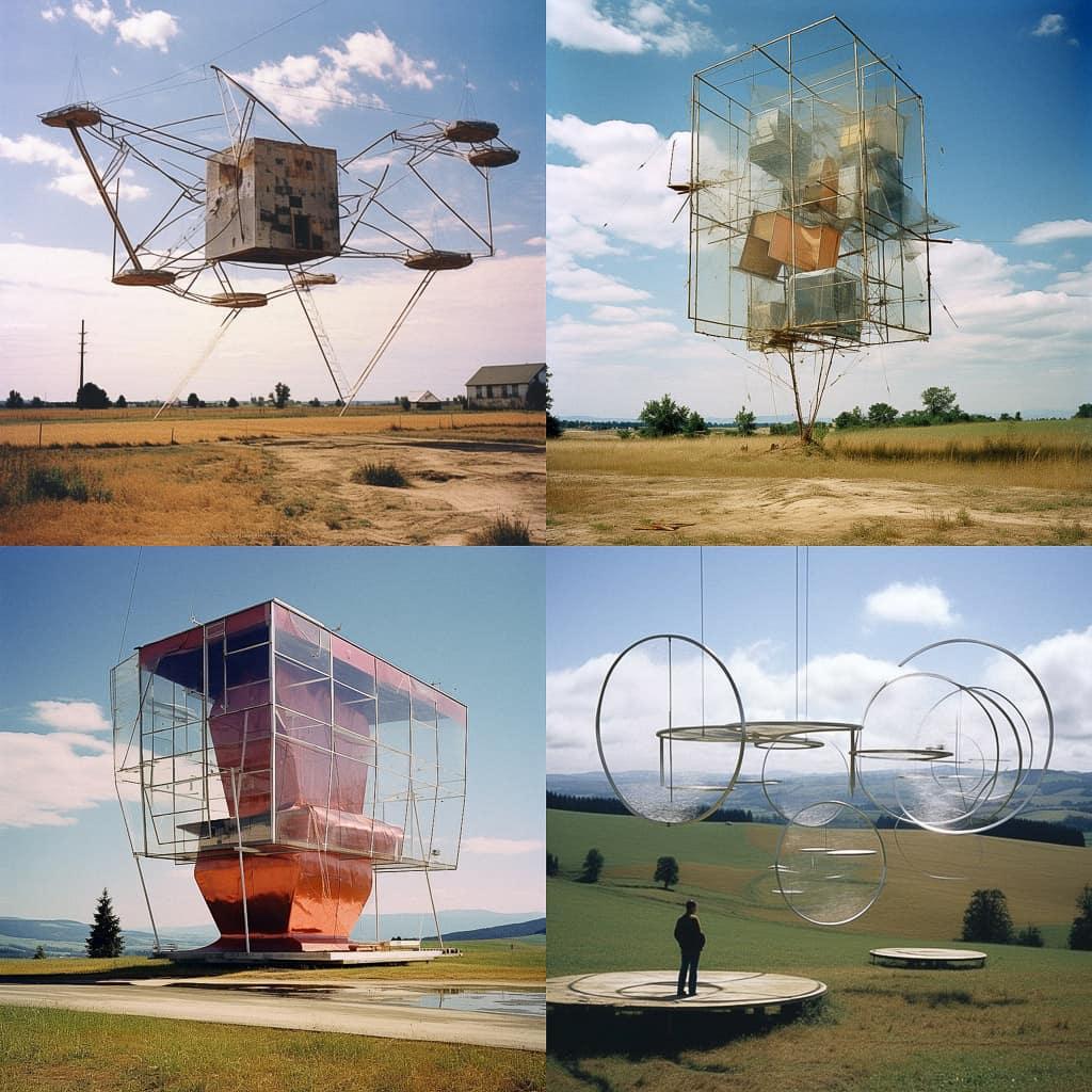 Dennis Oppenheim style, Midjourney V5.1, render 1 of 4