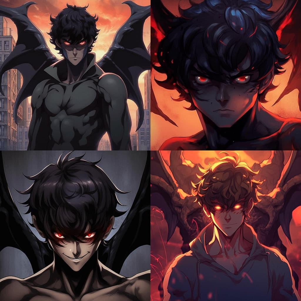 Devilman Crybaby style, Midjourney V5.1, render 1 of 4