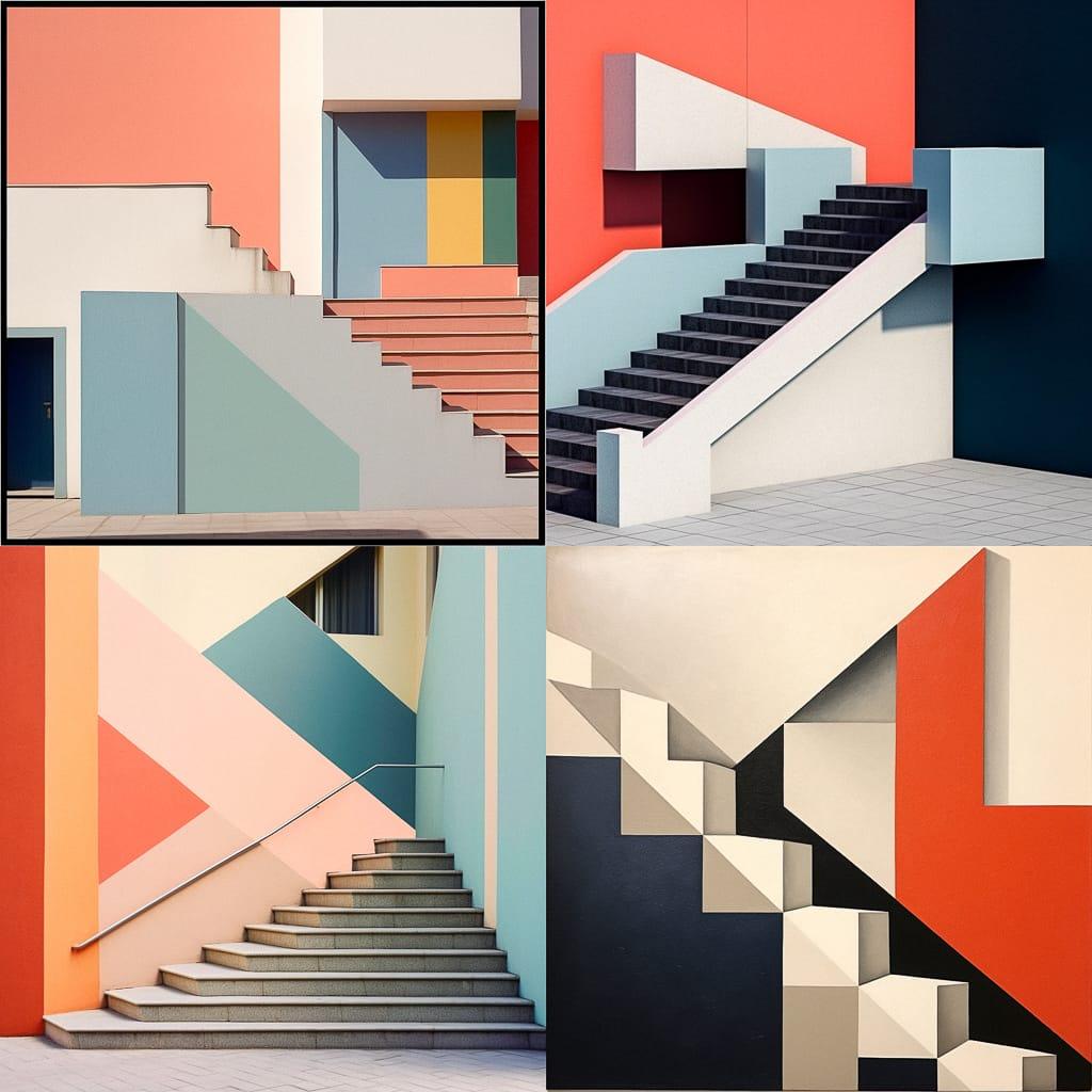 Diagonal composition style, Midjourney V5.1, render 1 of 4