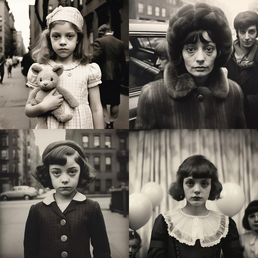 Diane Arbus style, Midjourney V5.1, render 1 of 4
