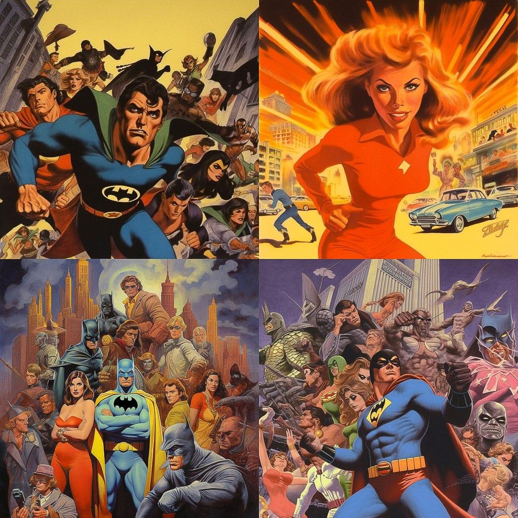 Dick Giordano style, Midjourney V5.1, render 1 of 4