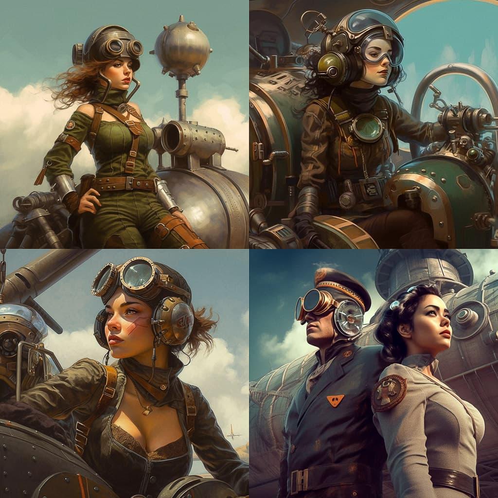 Dieselpunk style, Midjourney V5.1, render 1 of 4