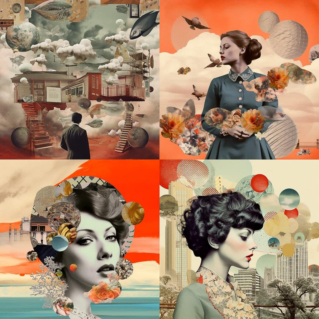 Digital collage style, Midjourney V5.1, render 1 of 4