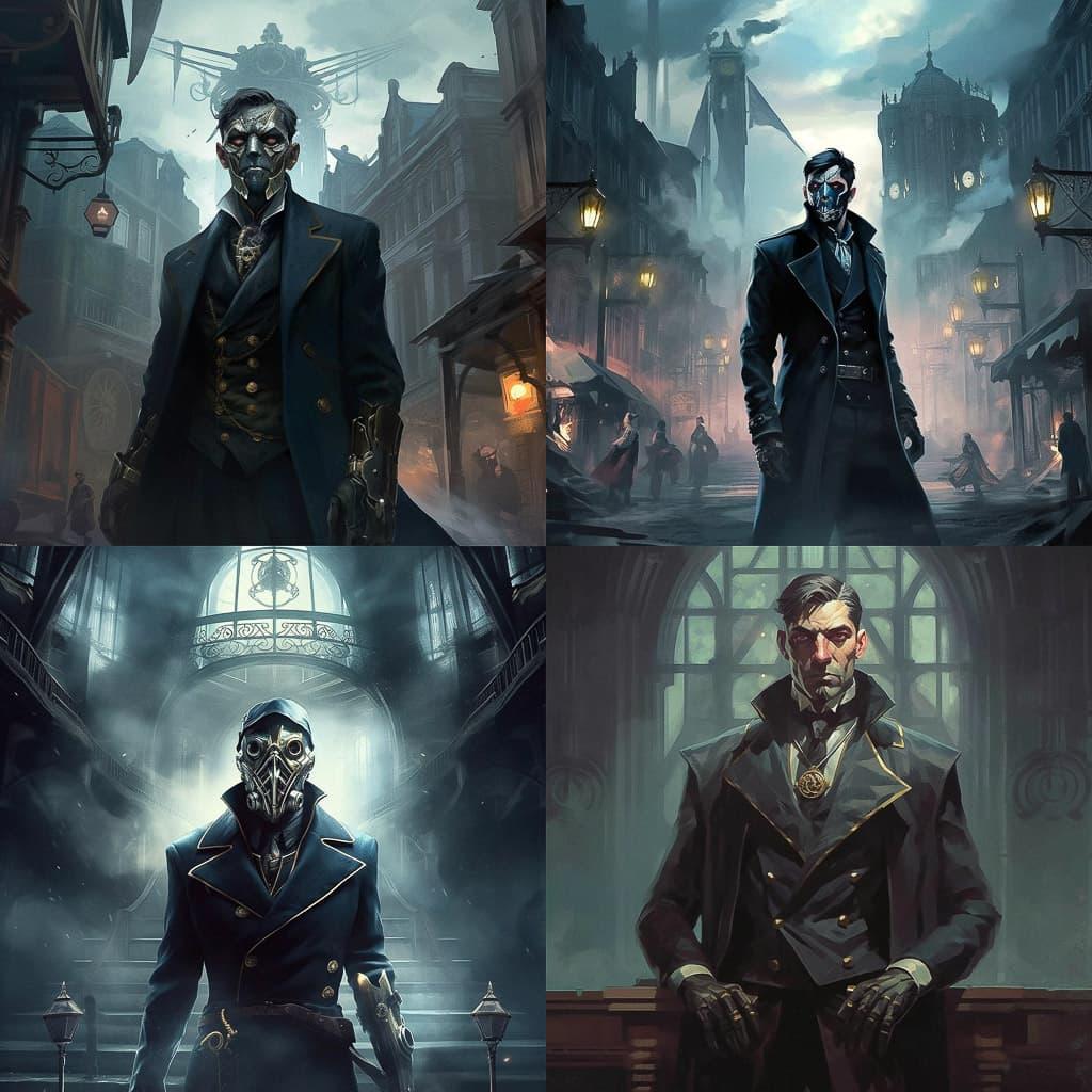 Dishonored style, Midjourney V5.1, render 1 of 4
