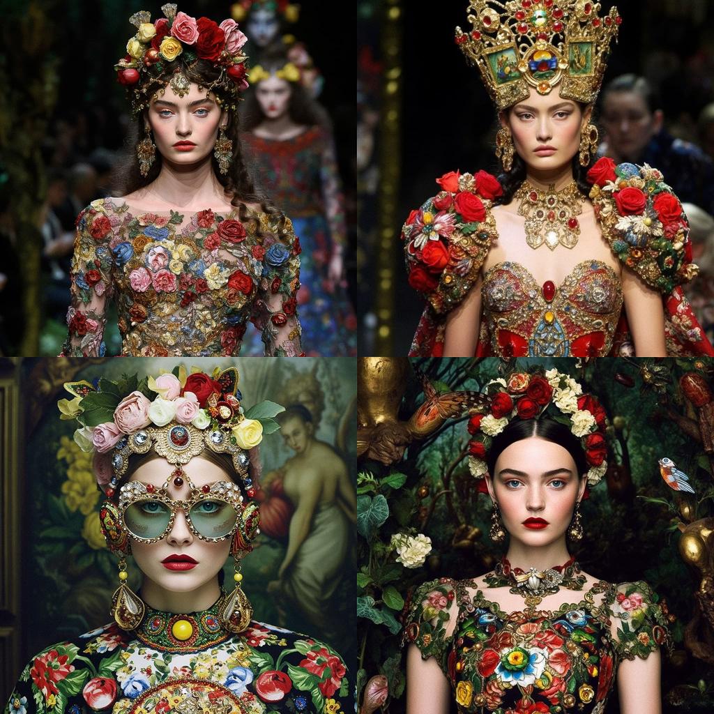 Dolce Gabbana style, Midjourney V5.1, render 1 of 4
