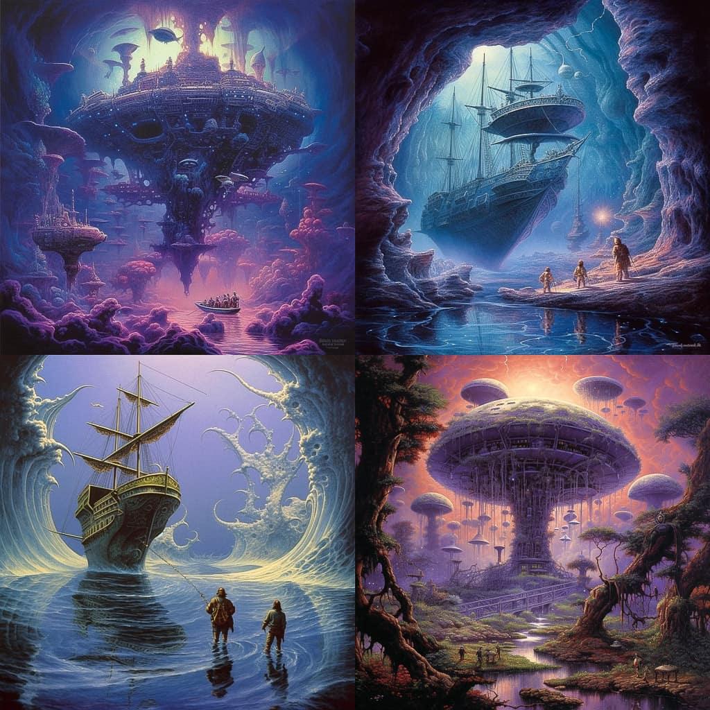 Don Dixon style, Midjourney V5.1, render 1 of 4