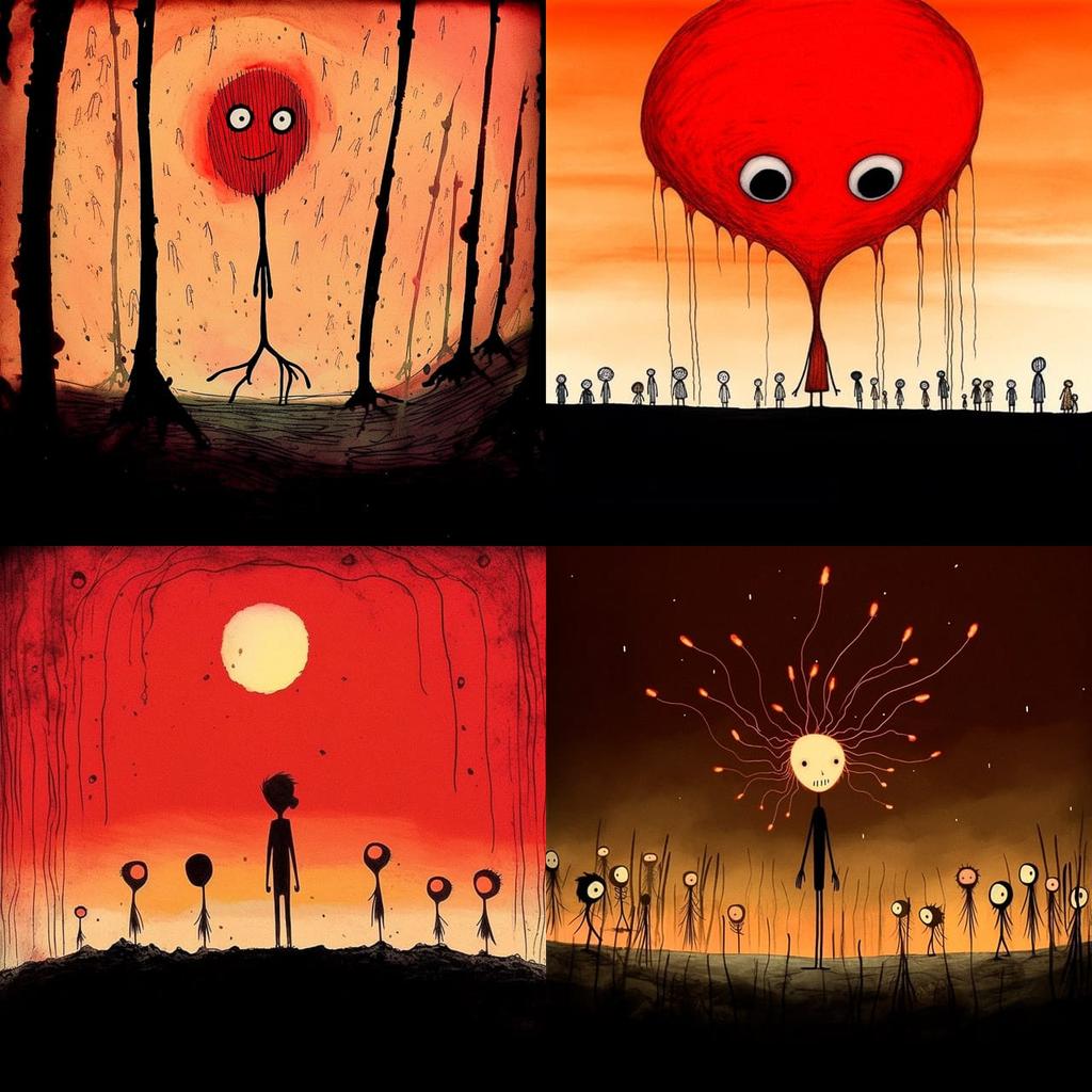 Don Hertzfeldt style, Midjourney V5.1, render 1 of 4
