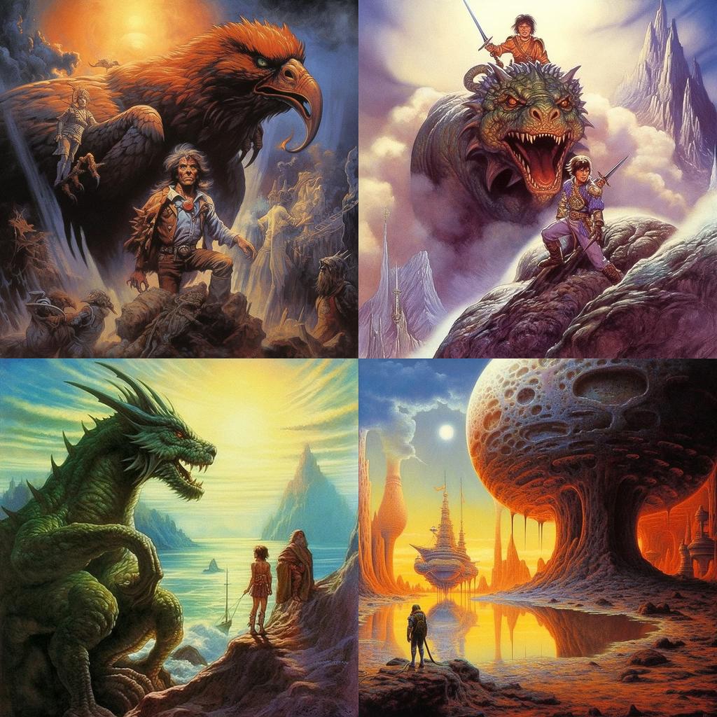 Don Maitz style, Midjourney V5.1, render 1 of 4