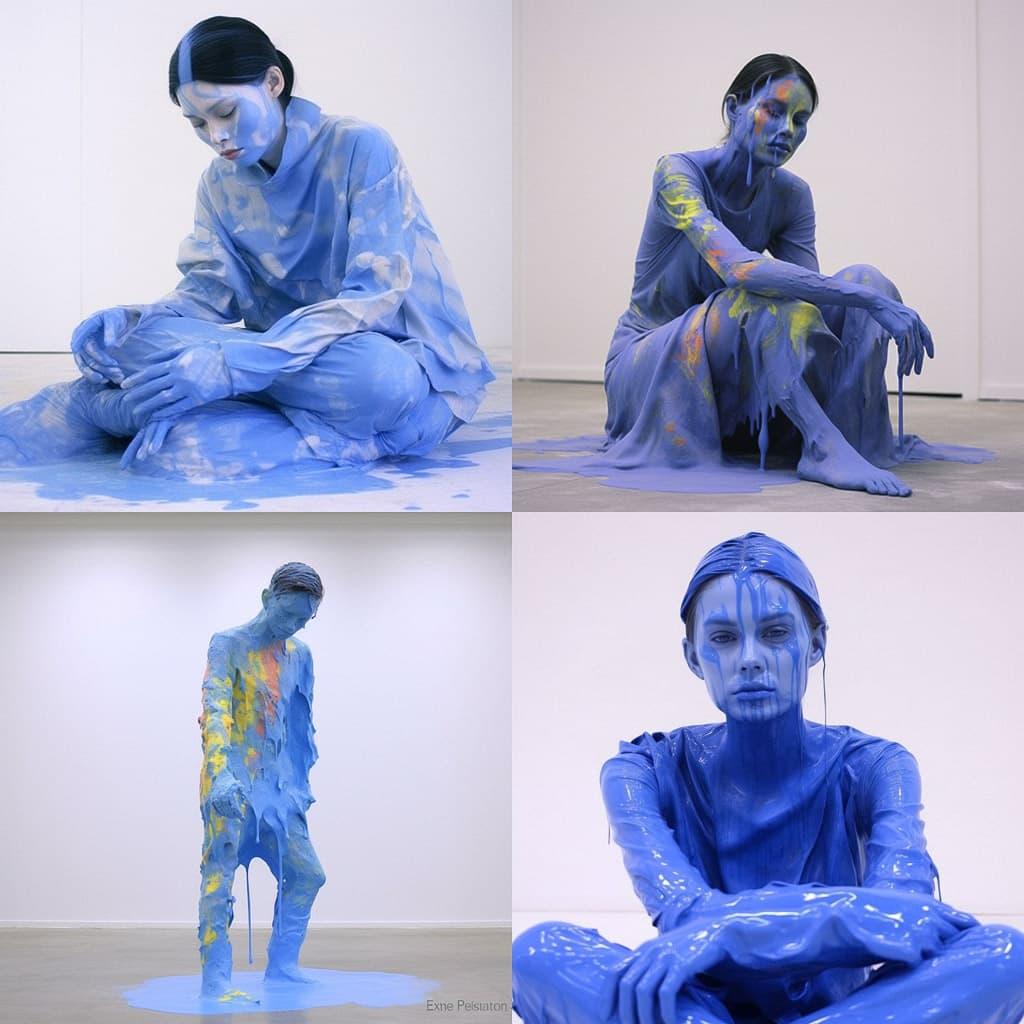 Donna Huanca style, Midjourney V5.1, render 1 of 4