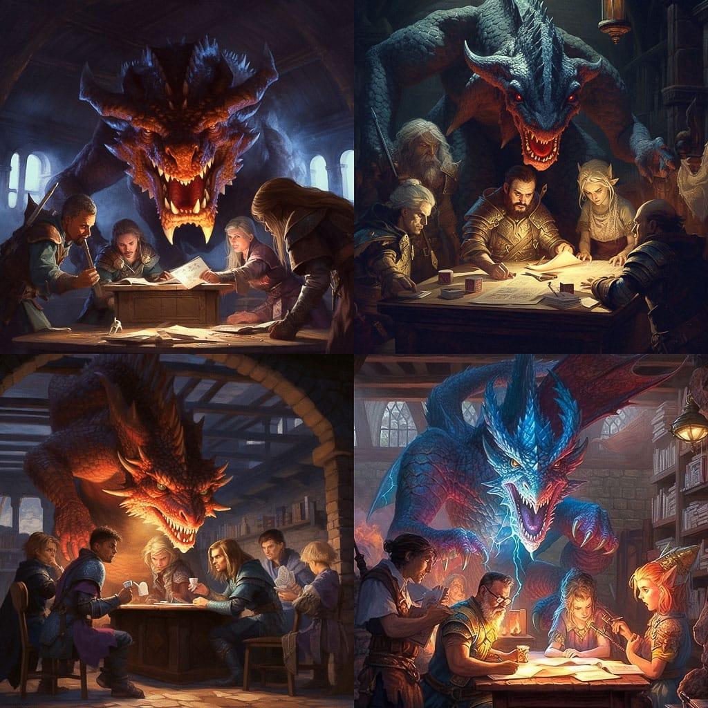 Dungeons and Dragons style, Midjourney V5.1, render 1 of 4