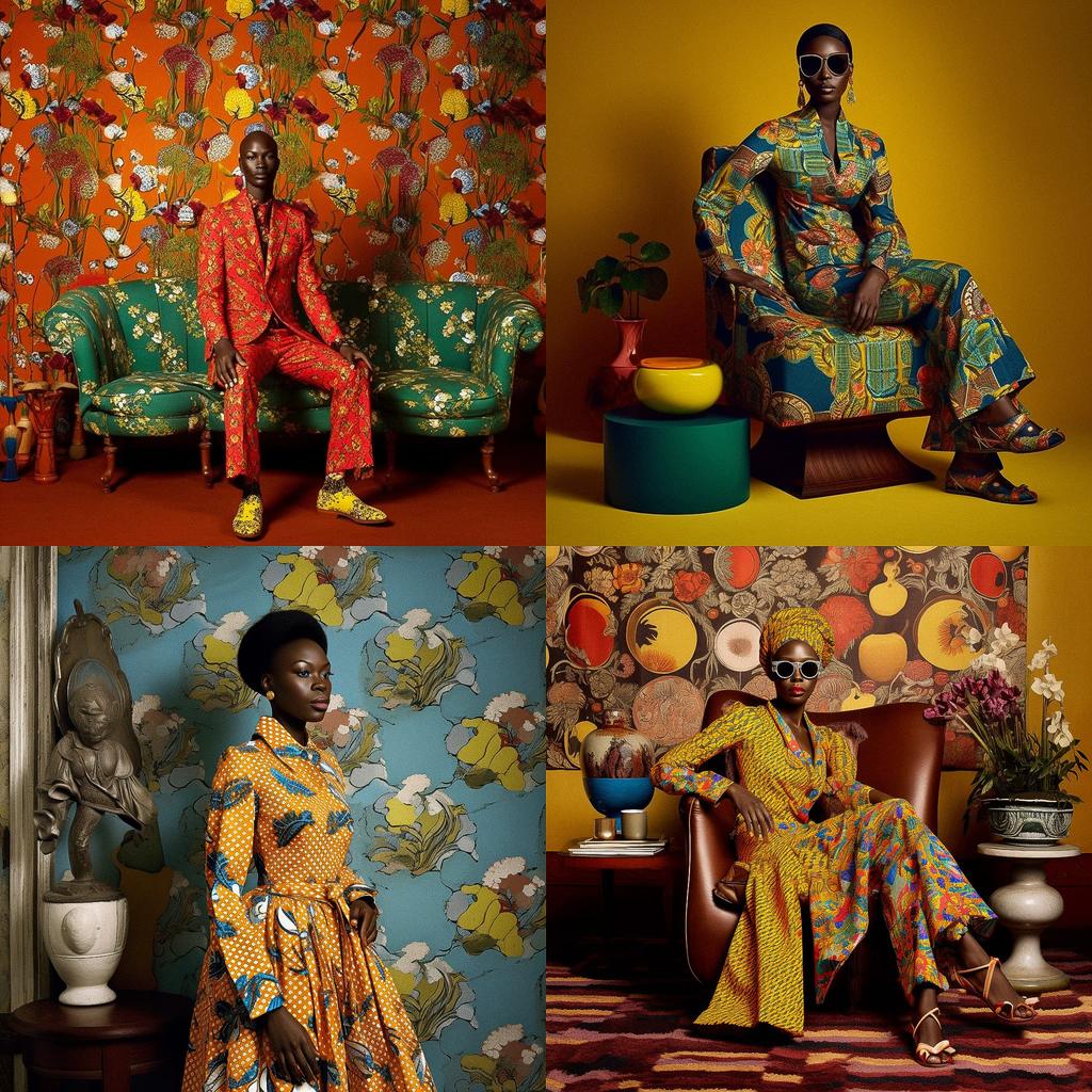 Duro Olowu style, Midjourney V5.1, render 1 of 4