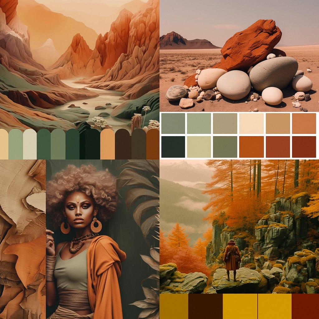 Earthy tones style, Midjourney V5.1, render 1 of 4