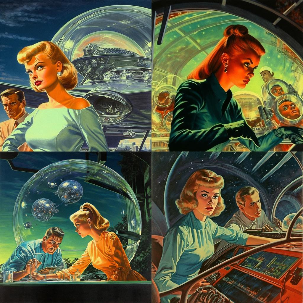 Ed Emshwiller style, Midjourney V5.1, render 1 of 4