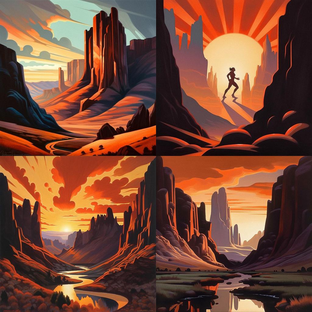 Ed Mell style, Midjourney V5.1, render 1 of 4