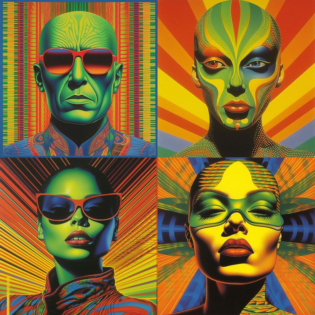 Ed Paschke style, Midjourney V5.1, render 1 of 4