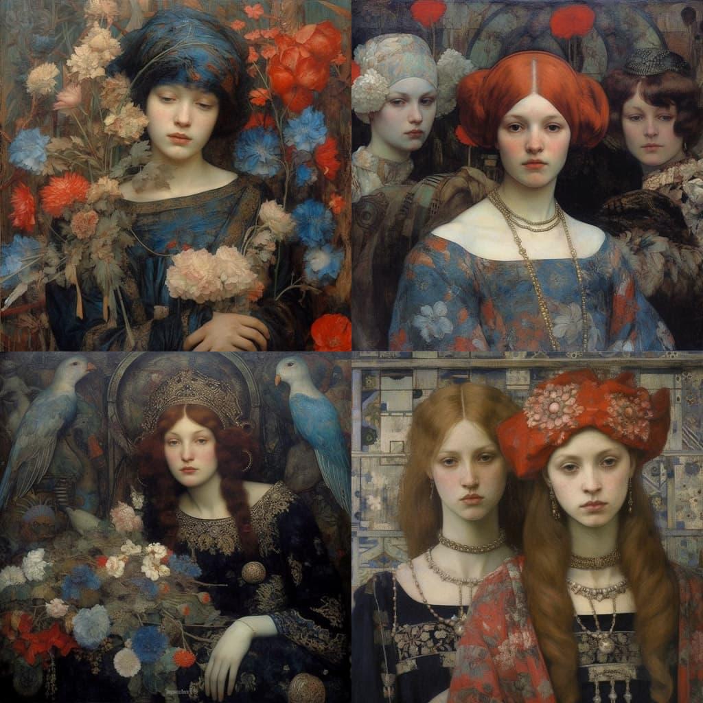 Edgar Maxence style, Midjourney V5.1, render 1 of 4