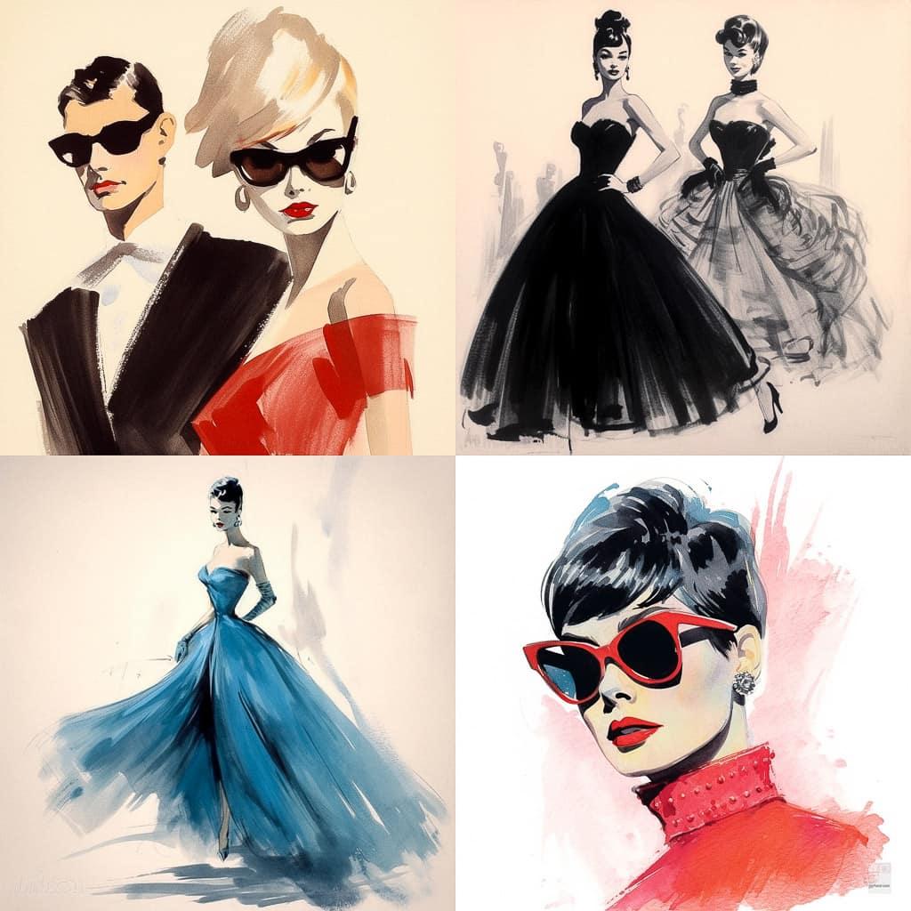 Edith Head style, Midjourney V5.1, render 1 of 4