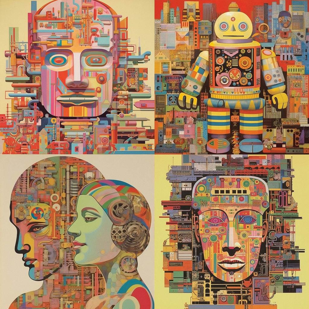 Eduardo Paolozzi style, Midjourney V5.1, render 1 of 4