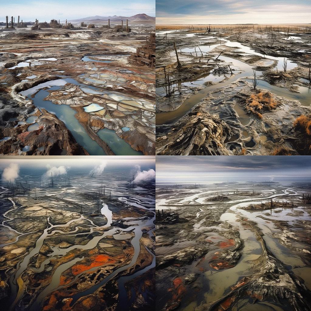 Edward Burtynsky style, Midjourney V5.1, render 1 of 4