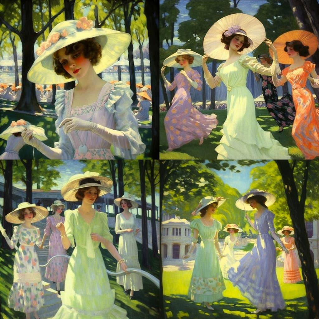 Edward Cucuel style, Midjourney V5.1, render 1 of 4