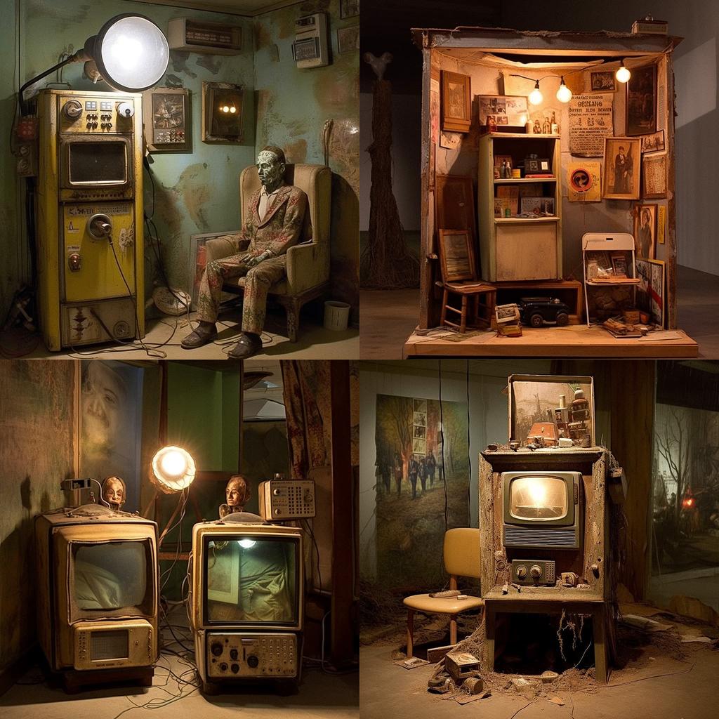 Edward Kienholz style, Midjourney V5.1, render 1 of 4