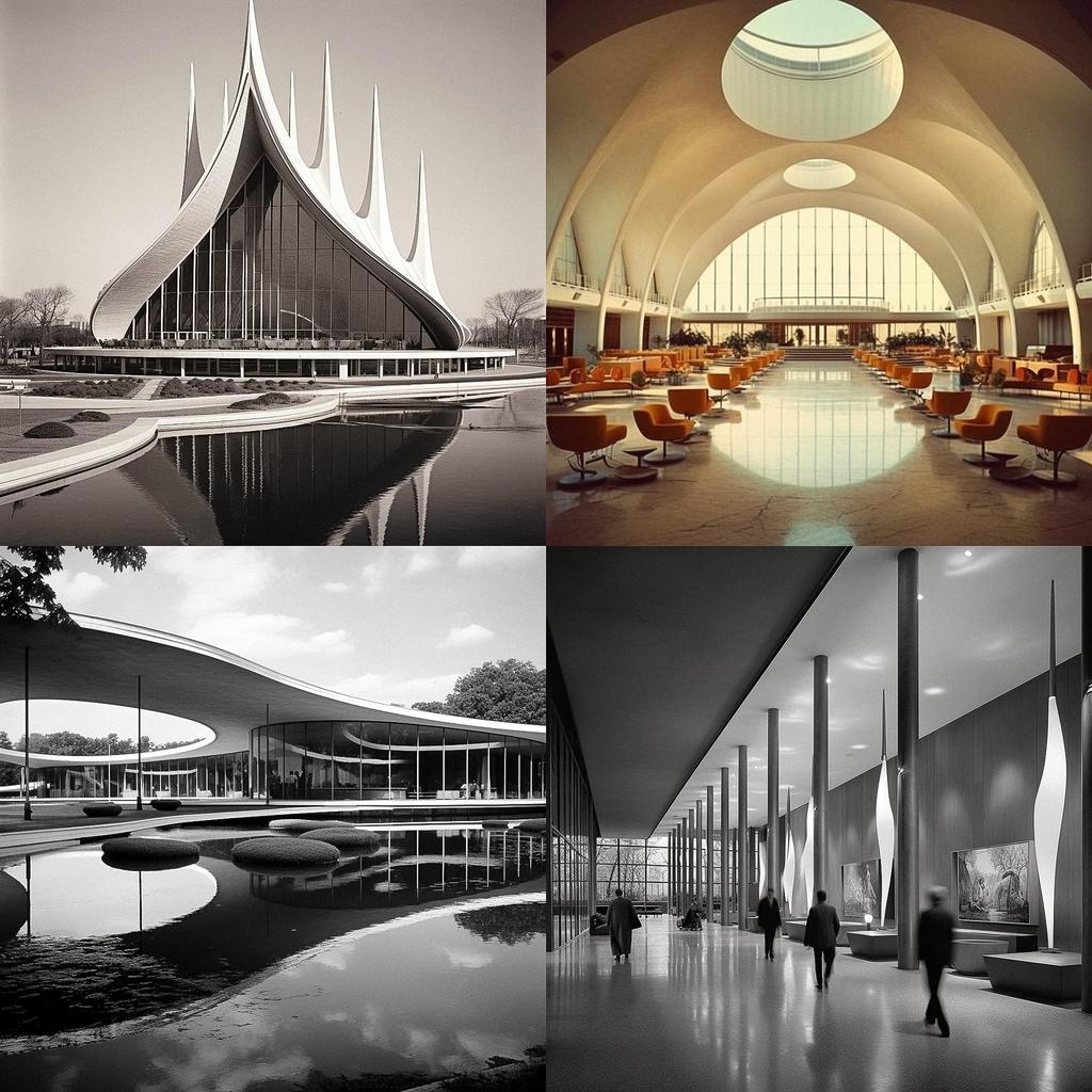 Eero Saarinen style, Midjourney V5.1, render 1 of 4