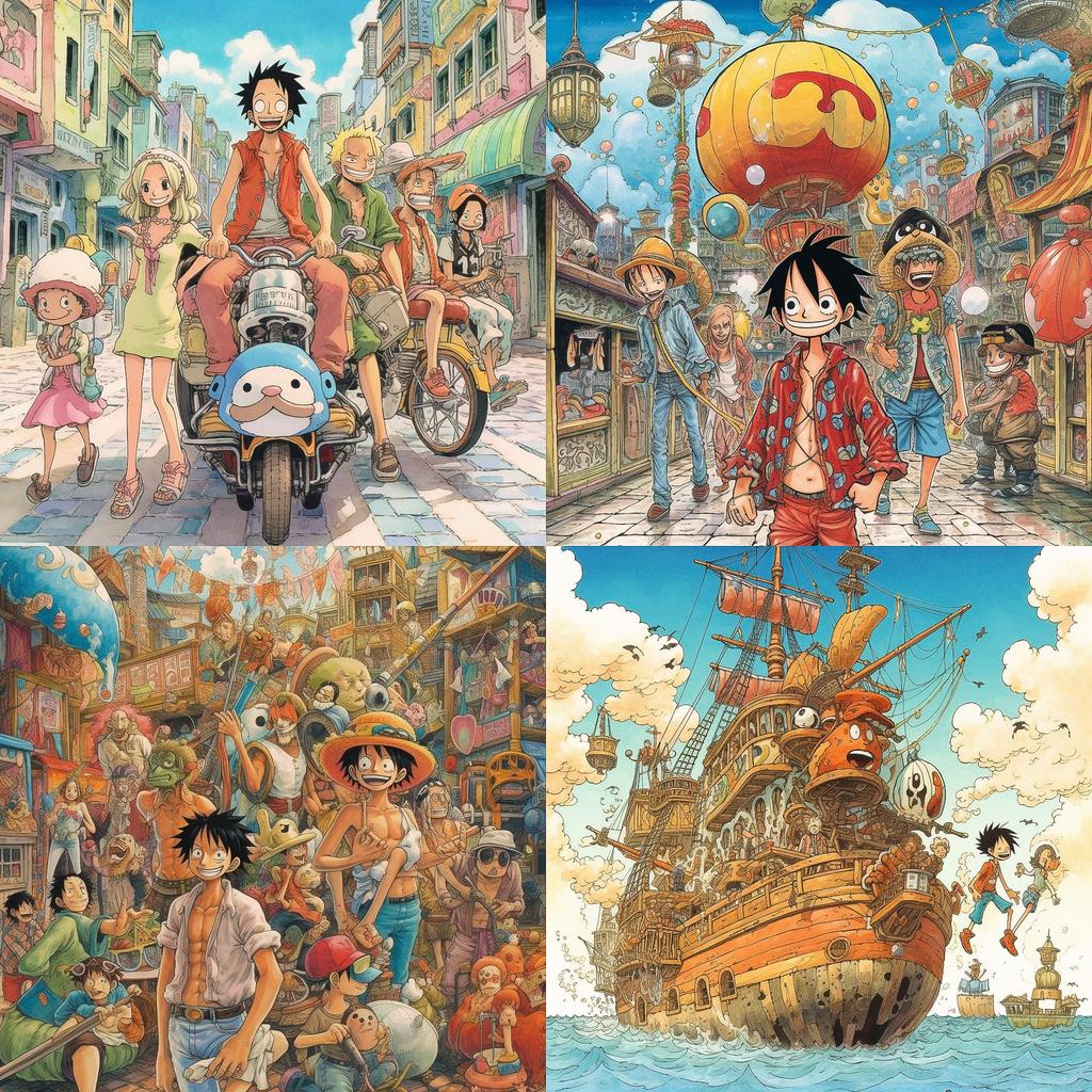 Eiichiro Oda style, Midjourney V5.1, render 1 of 4
