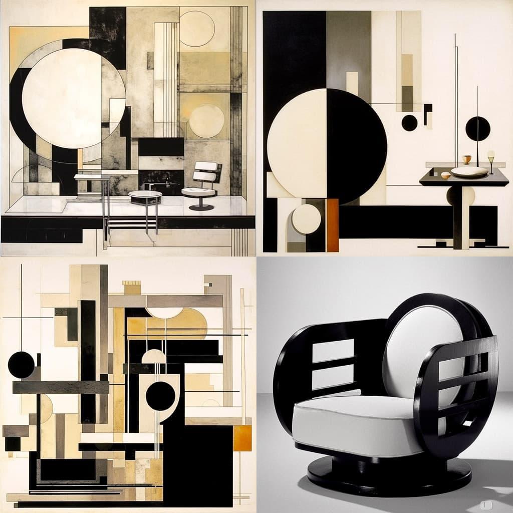 Eileen Gray style, Midjourney V5.1, render 1 of 4