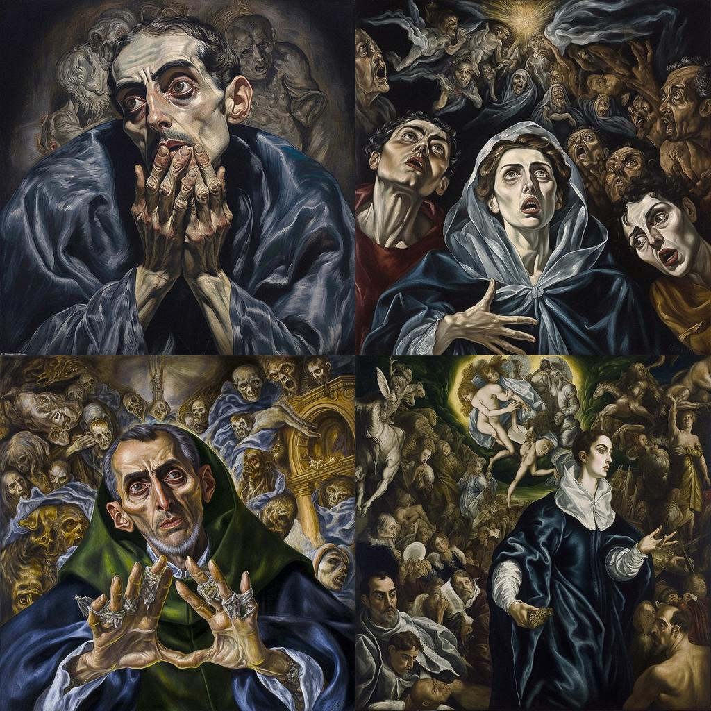 El Greco style, Midjourney V5.1, render 1 of 4