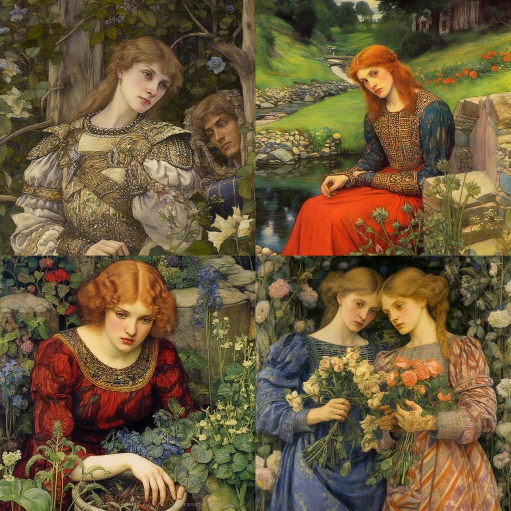 Eleanor Fortescue-Brickdale style, Midjourney V5.1, render 1 of 4