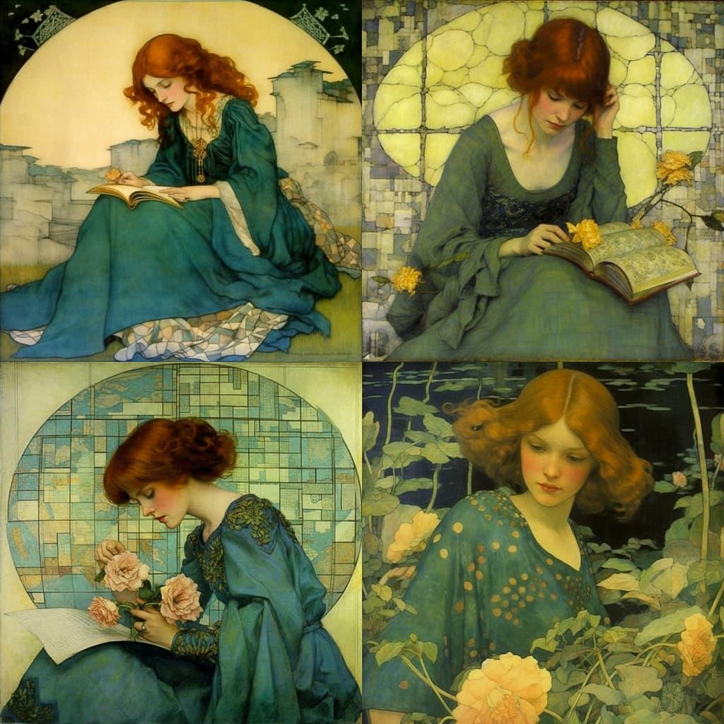 Elizabeth Shippen Green style, Midjourney V5.1, render 1 of 4