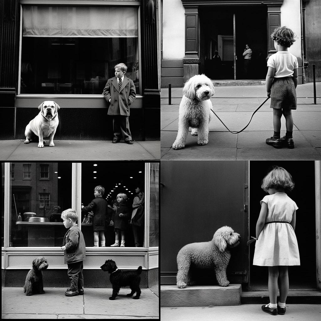 Elliott Erwitt style, Midjourney V5.1, render 1 of 4