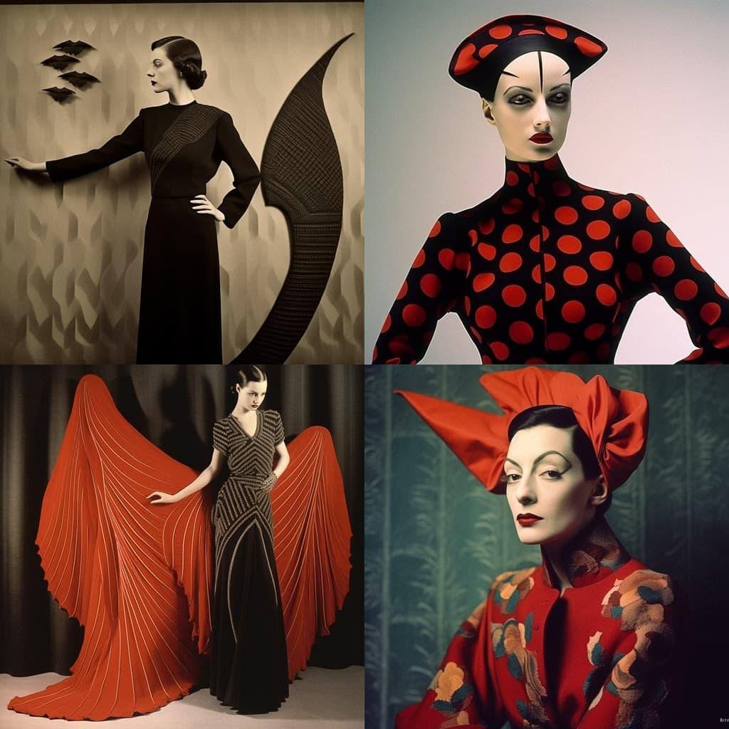 Elsa Schiaparelli style, Midjourney V5.1, render 1 of 4