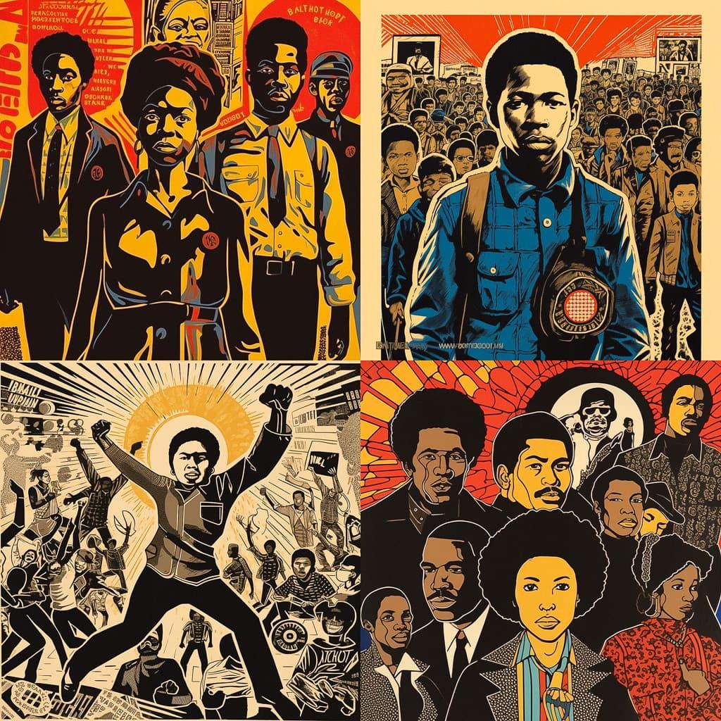 Emory Douglas style, Midjourney V5.1, render 1 of 4