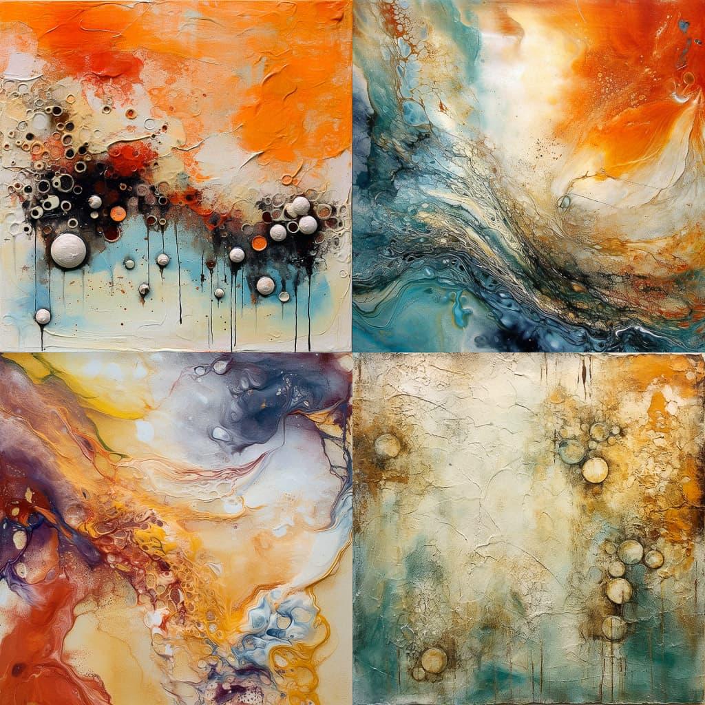 Encaustic paint style, Midjourney V5.1, render 1 of 4