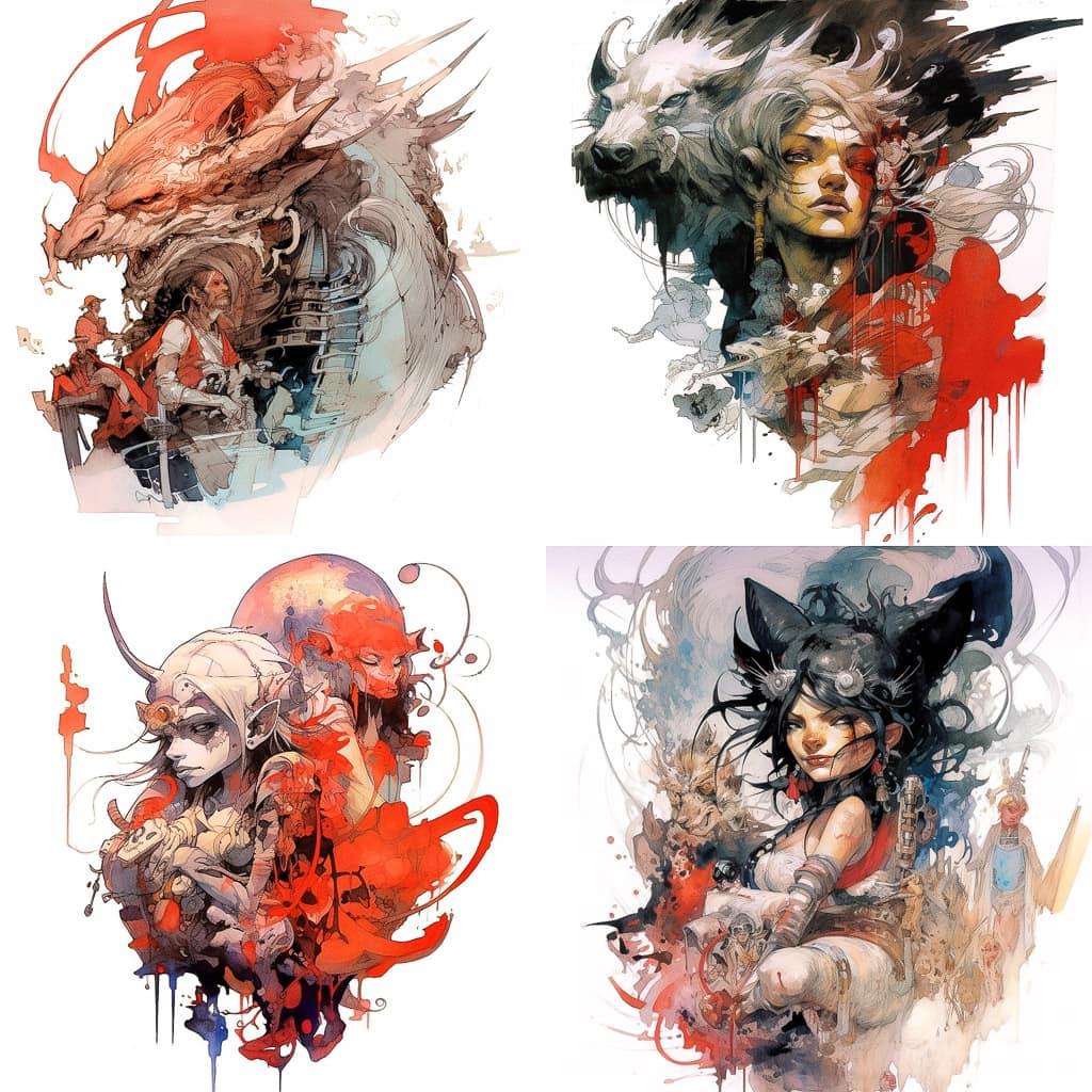 Eric Canete style, Midjourney V5.1, render 1 of 4