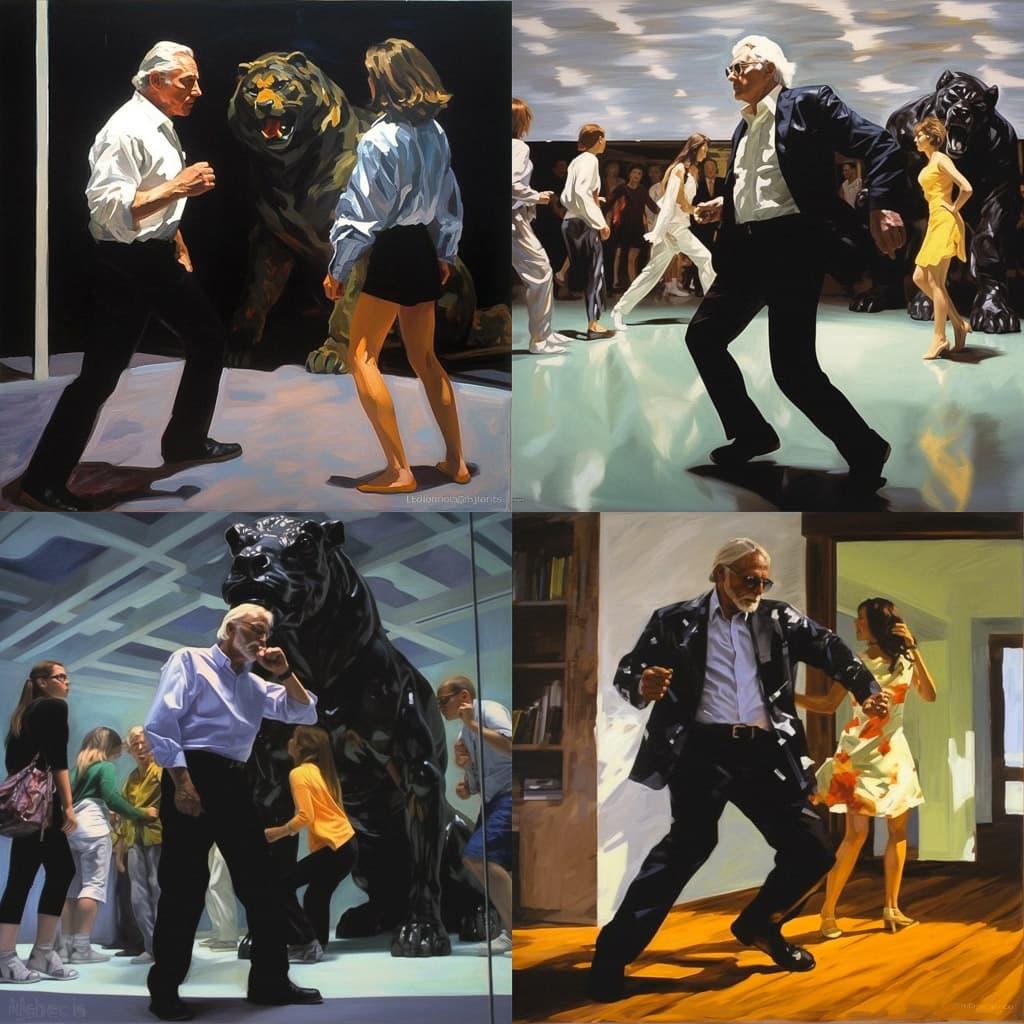 Eric Fischl style, Midjourney V5.1, render 1 of 4