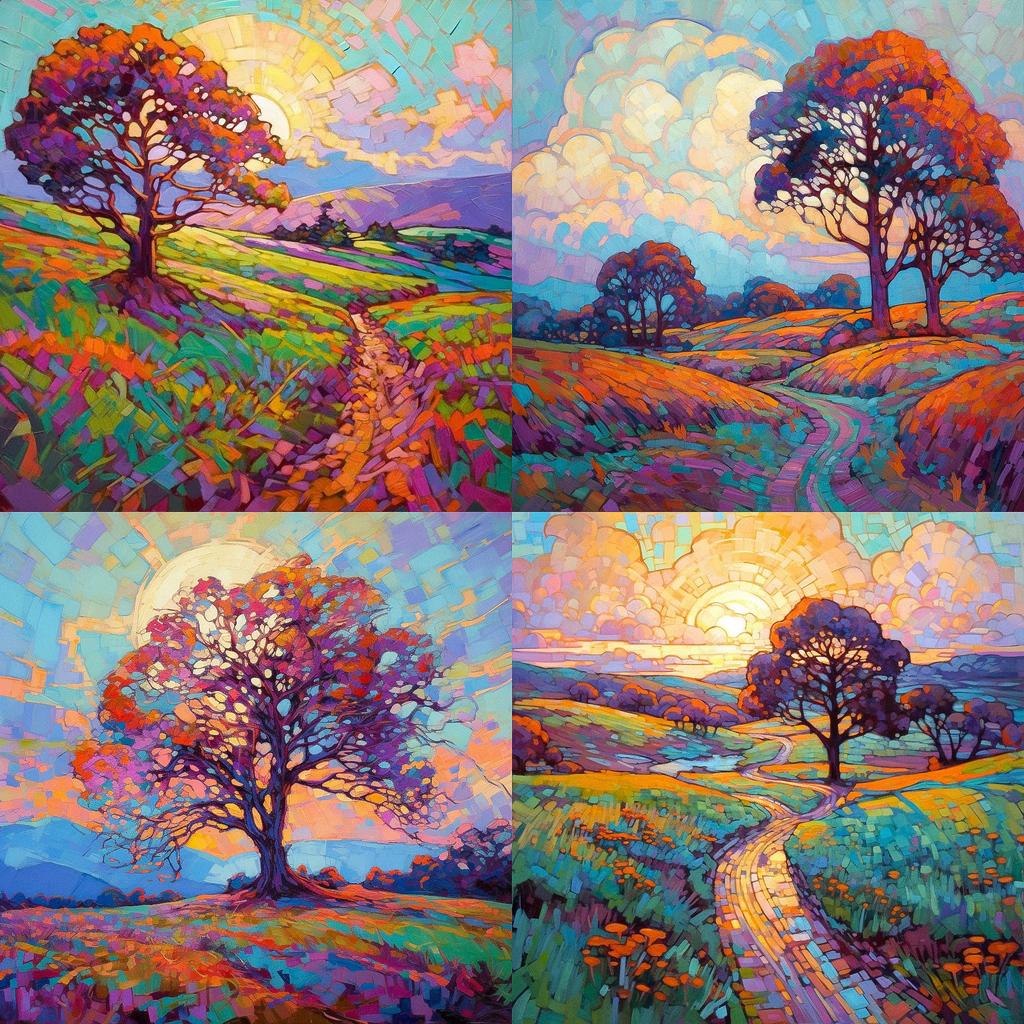Erin Hanson style, Midjourney V5.1, render 1 of 4