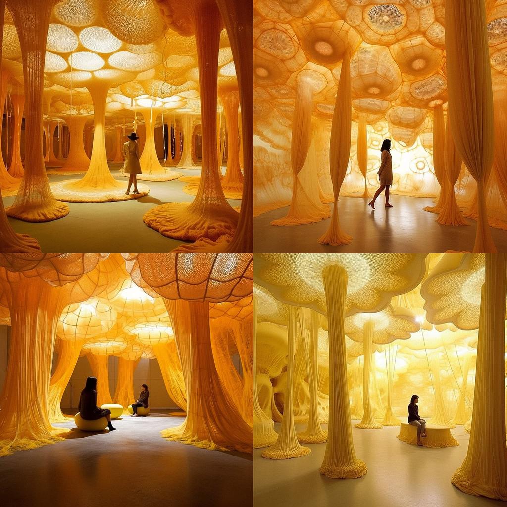 Ernesto Neto style, Midjourney V5.1, render 1 of 4