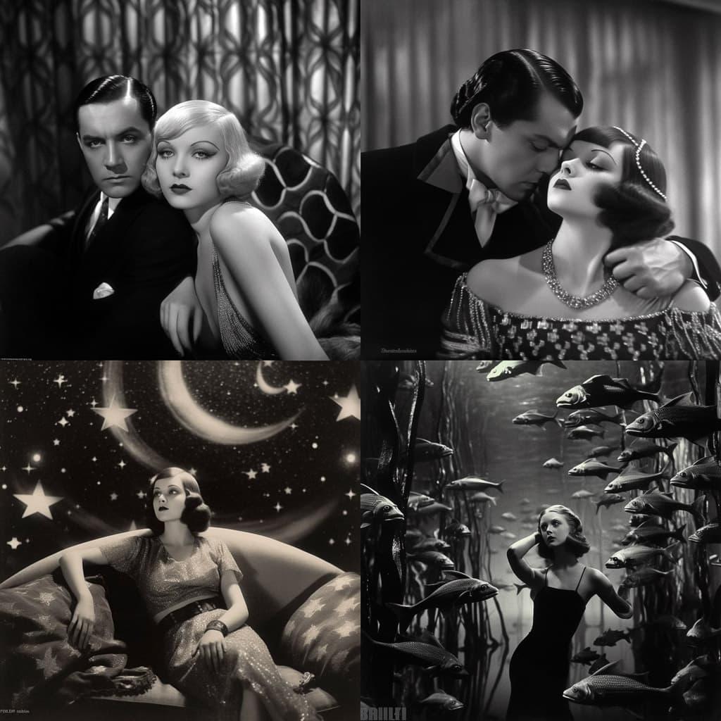 Ernst Lubitsch style, Midjourney V5.1, render 1 of 4